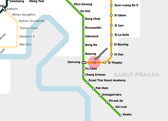 Thipphawan station map