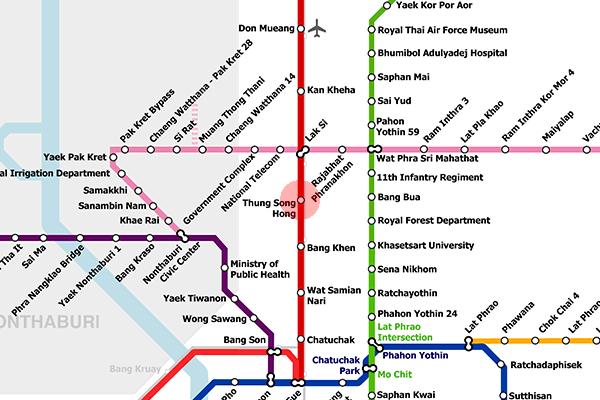 Thung Song Hong station map