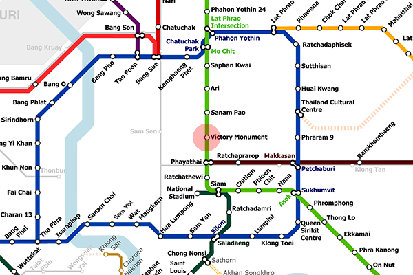 Victory Monument station map
