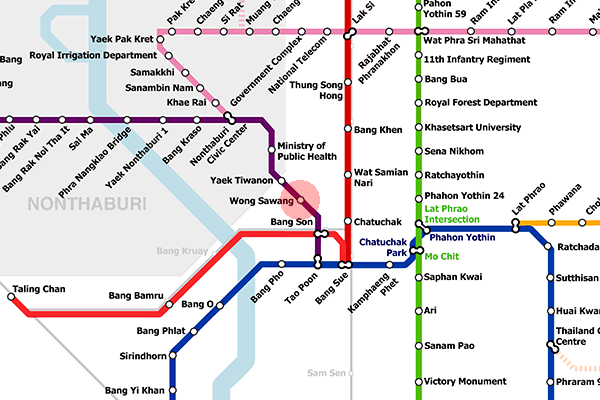 Wong Sawang station map