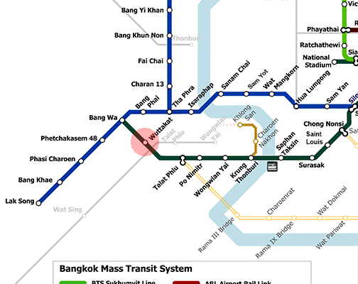 Wutthakat station map