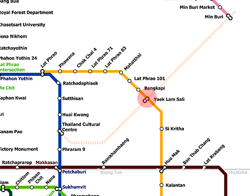 Yaek Lam Sali station map