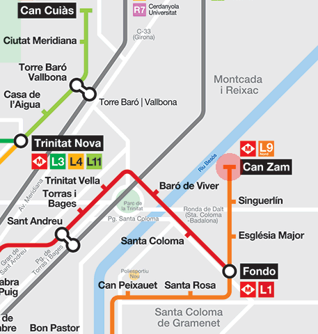 Can Zam station map