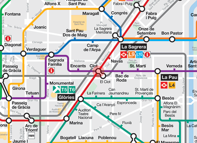 Clot station map