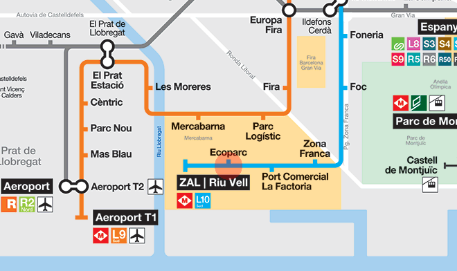 Ecoparc station map