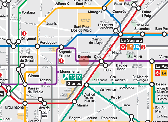Encants station map
