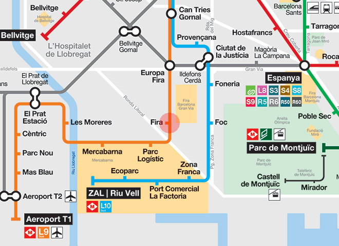 Fira station map