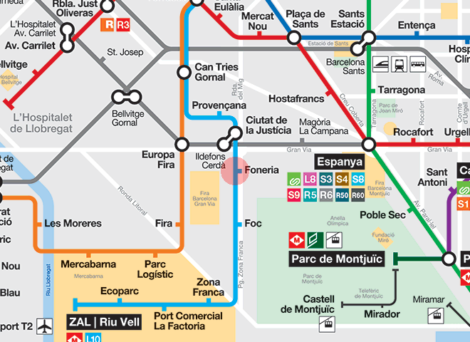 Foneria station map