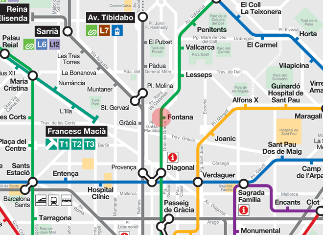 Fontana station map