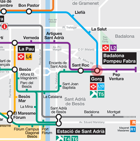 Gorg station map
