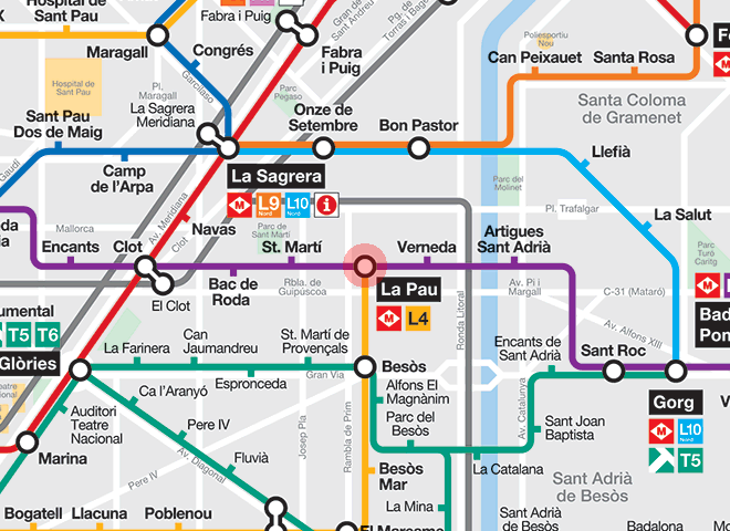 La Pau station map