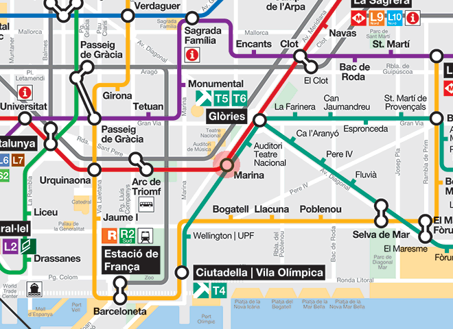 Marina station map