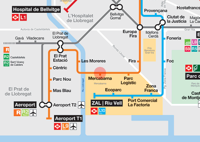 Mercabarna station map