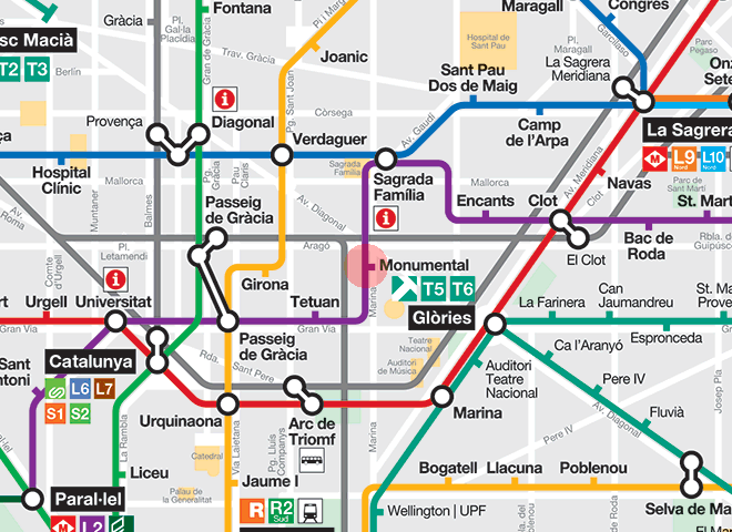 Monumental station map