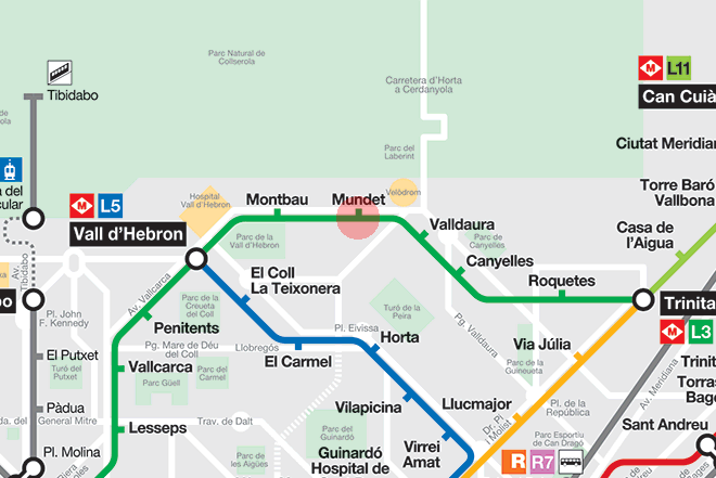 Mundet station map