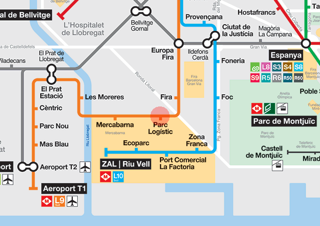 Parc Logistic station map