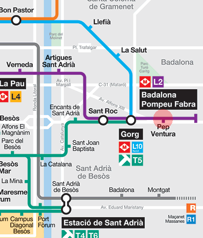 Pep Ventura station map