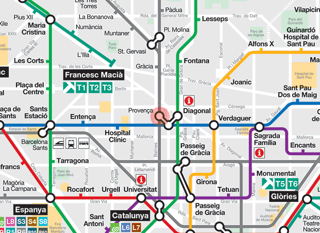Provenca station map