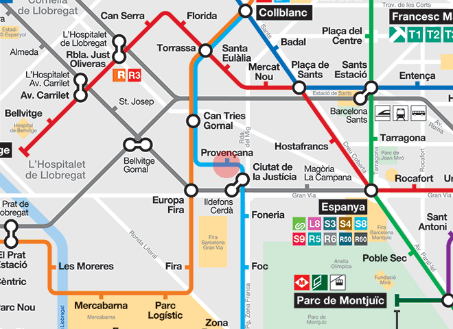 Provencana station map