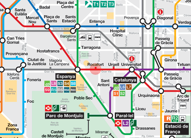 Rocafort station map