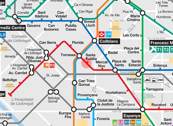 Santa Eulalia station map