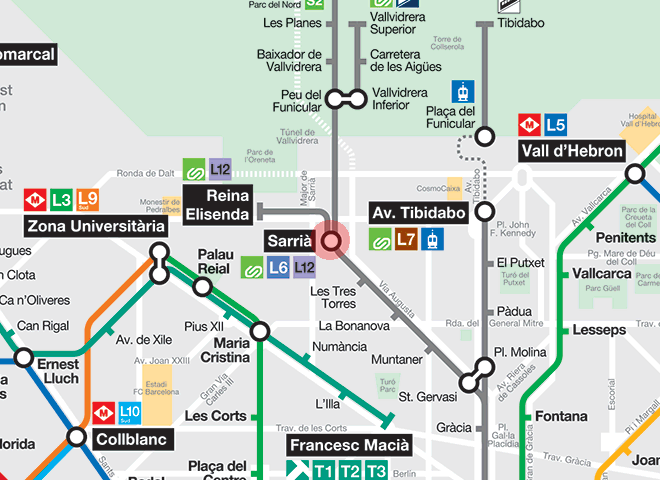 Sarria station map