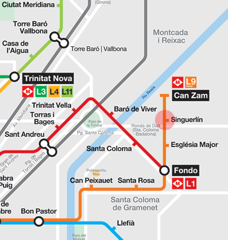 Singuerlin station map