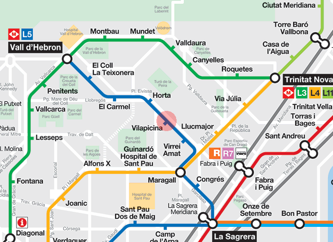 Vilapicina station map