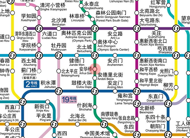 Anhuaqiao station map