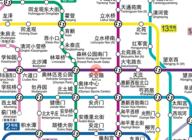 Anli Lu station map