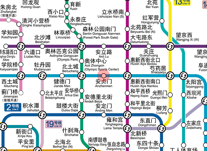 Anzhenmen station map