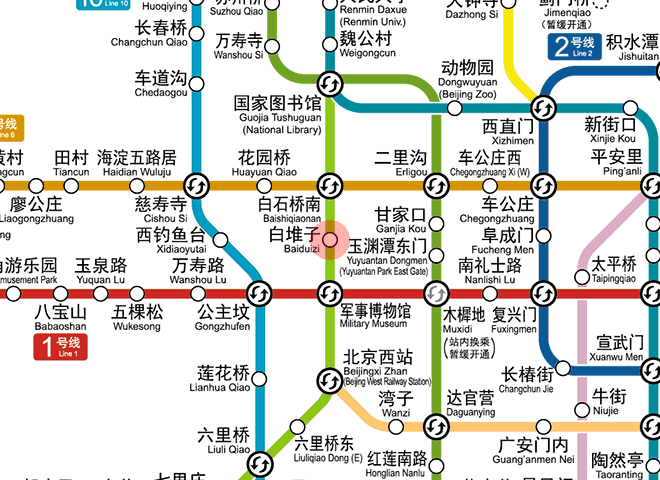 Baiduizi station map