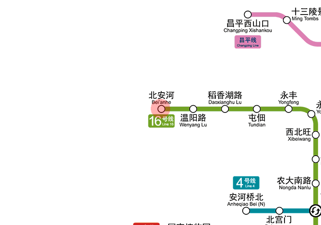 Bei'anhe station map