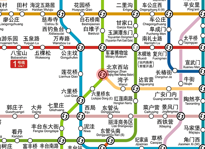 Beijing West railway station station map