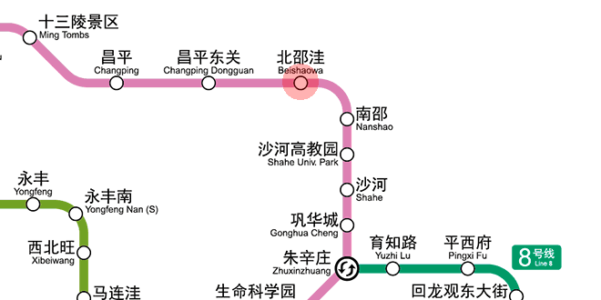 Beishaowa station map