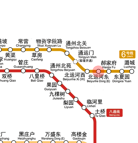 Beiyunhedong station map