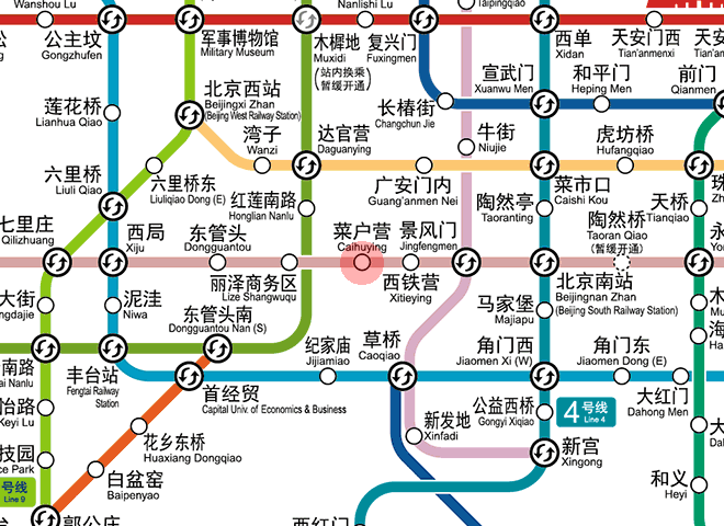 Caihuying station map