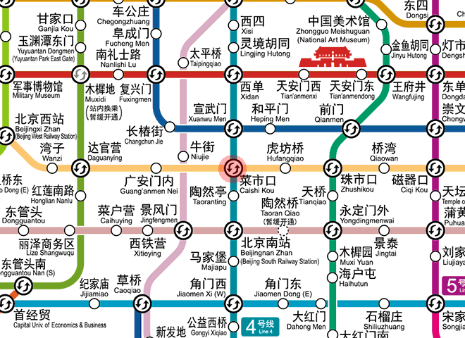 Caishikou station map