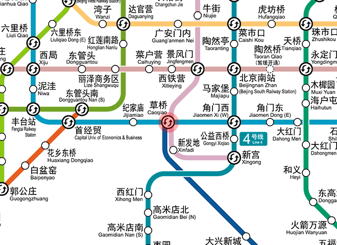 Caoqiao station map