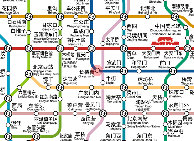 Changchun Jie station map