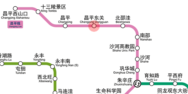 Changping Dongguan station map