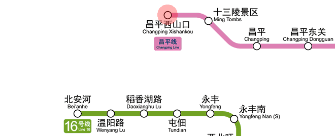 Changping Xishankou station map