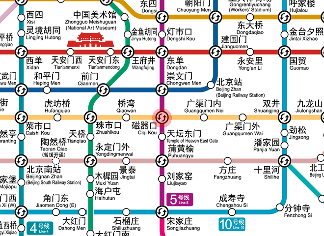 Ciqikou station map