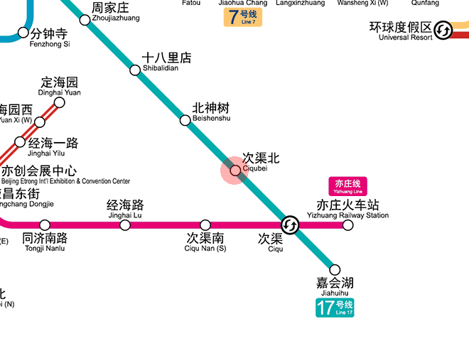 Ciqubei station map