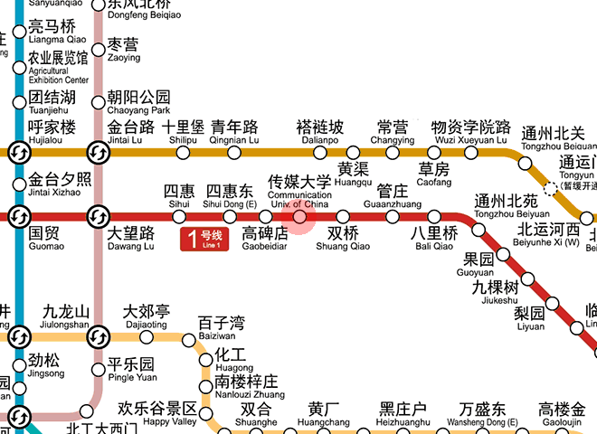 Communication Univ of China station map