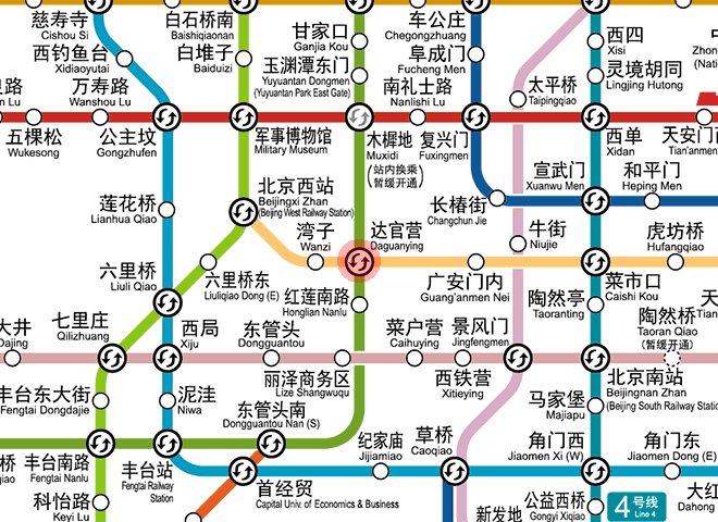 Daguanying station map