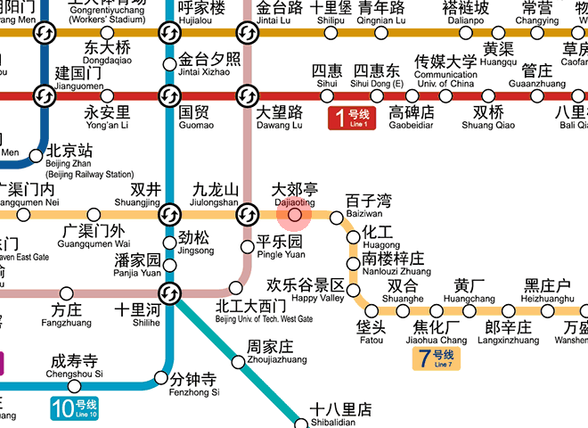 Dajiaoting station map