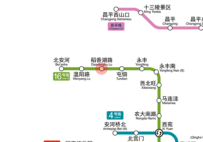 Daoxianghu Lu station map