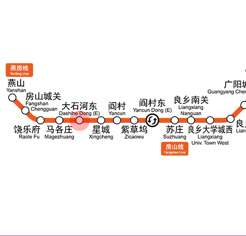 Dashihedong station map