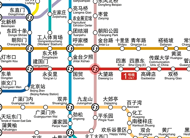 Dawang Lu station map